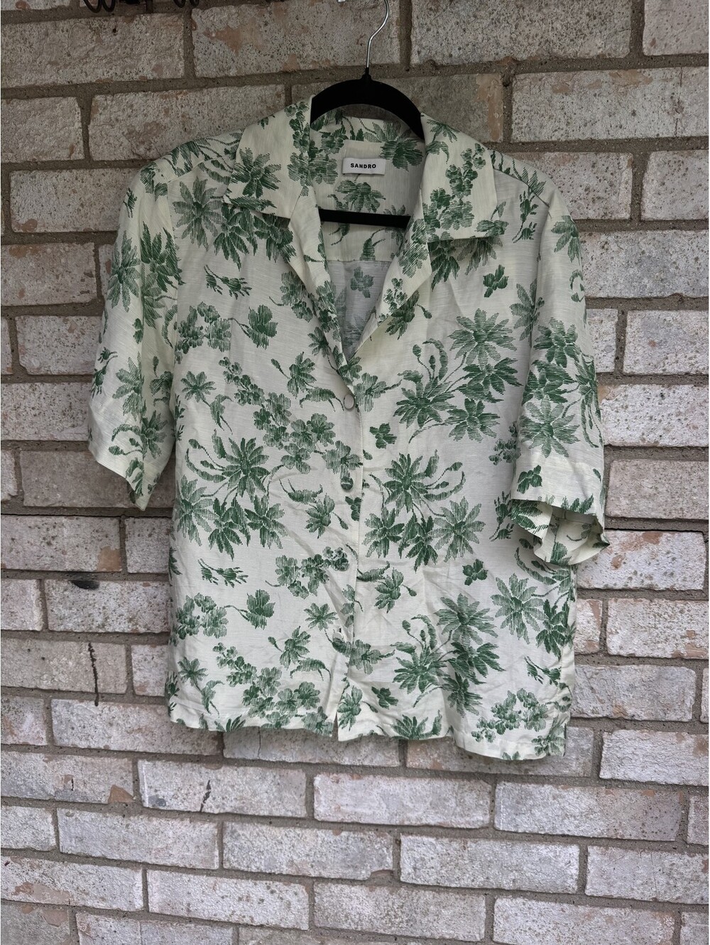 Sandro Button Down Green Size Xl